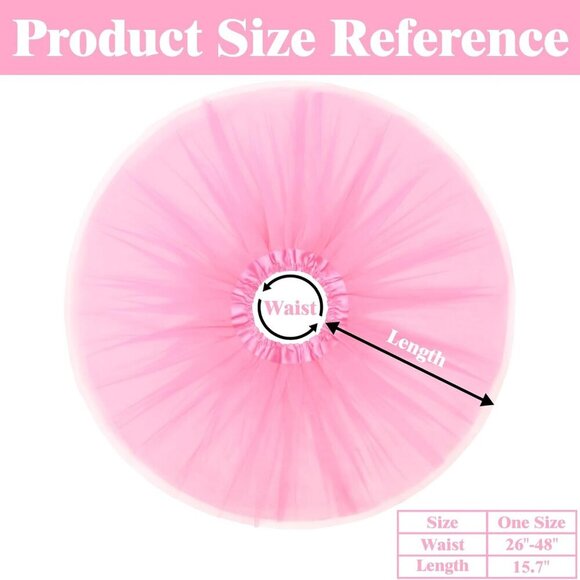 Women's Light Pink Adults 5 Layered Tulle Skirt Halloween Tutus Fluffy Skirts - Picture 6 of 6